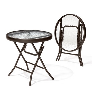 Crestlive Products Outdoor Side Table - Small Patio End Table All Weather for Pool, Balcony, Deck, Porch - 1 of 4