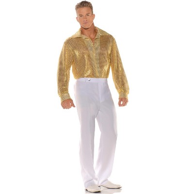 Underwraps Costumes Gold Sequin Shirt Men's Costume, One Size : Target