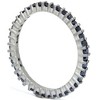 Pompeii3 1/2ct Black Raw Diamond Prong Set Eternity Ring 14K White Gold - 3 of 4