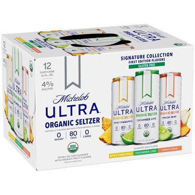 Michelob Ultra Organic Hard Seltzer First Edition Variety Pack - 12pk/12 fl oz Sliim Cans