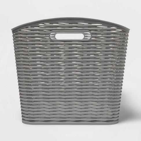 Y-Weave XL Curved Decorative Storage Basket Gray - Brightroom™