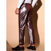 INSPIRE CHIC Men's Straight Leg Sparkly Disco Party Shiny Metallic Pants - 3 of 4