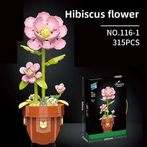 Wizardi Plant Building Brick Kit - Hibiscus Flower F07N11-17-1(116