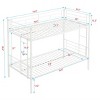 CAVINAS Twin Over Twin Metal Bunk Bed,Optional Trundle,Modern Bunk Beds for Kids,Side Ladder and Full-Length Guardrail,No Box Spring Needed - 3 of 4