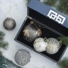 NAYSAYE Party Decoration and Accessories Set of 6 Glass Christmas Ball Ornament for Holiday Celebration, Silver, 3.9"*3.9"*0.13" - 3 of 4
