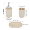 Unique Bargains Round Bathroom Accessories Kit 1 Set - 2 of 4