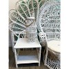 Essential Decor & Beyond 20.5" Tropical White Bamboo Hanging Lantern With Glass Candle Holder and Rope Handle Decorative Accent - 4 of 4