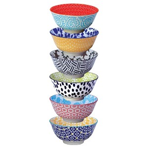 24oz 6pk Porcelain Chelsea Cereal Bowls - Certified International - 1 of 4