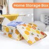 Aoibox Plastic Decorative Storage Box with Lids Foldable Stackable Bins Metal Reinforced Corners 3 Pack Set Closet - 4 of 4