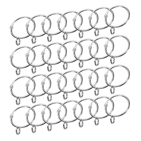 Unique Bargains Metal Electroplating Curtain Rod Accessory Curtain Rings 28 Pcs - image 1 of 4