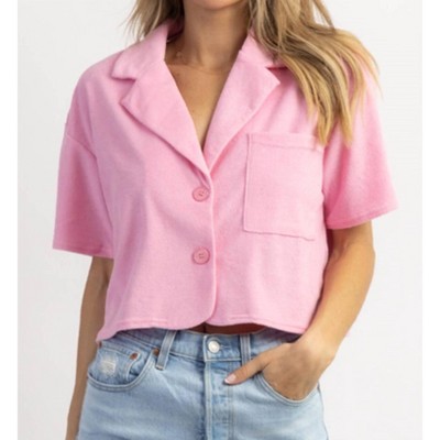 Women's OH POOL BOY TERRYCLOTH TOP - Blue Blush