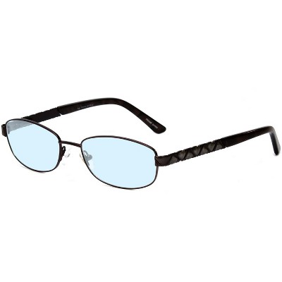 Joan Collins JC9775-BRM Ladies Blue Light Designer Eyeglasses Brown Marble 52 mm +2.00 Custom Lens Non-Refundable
