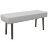 TiramisuBest Button Tufted Bed Bench - Upholstered with Arms & Solid Wood Legs, Black - 2 of 4