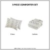 Sapphtopaz Bedding Comforter Set Quilt Set Cotton Jacquard Fabric with Embroidered Stripes 3 Piece 1 Quilt, 2 Pillow Shams - 3 of 4
