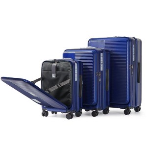 ZACHVO ABS+PC Hardside Luggage Set with Laptop Pocket and TSA Lock, 3 Piece - 1 of 4