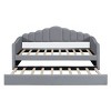Modern Velvet Daybed with Two USB Charging Ports, Pull-out Bed, and Integrated Storage for Small Spaces-Maison Boucle - 4 of 4