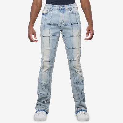 RAW X Men's Stacked 36 Inches Box Panel Denim Jeans