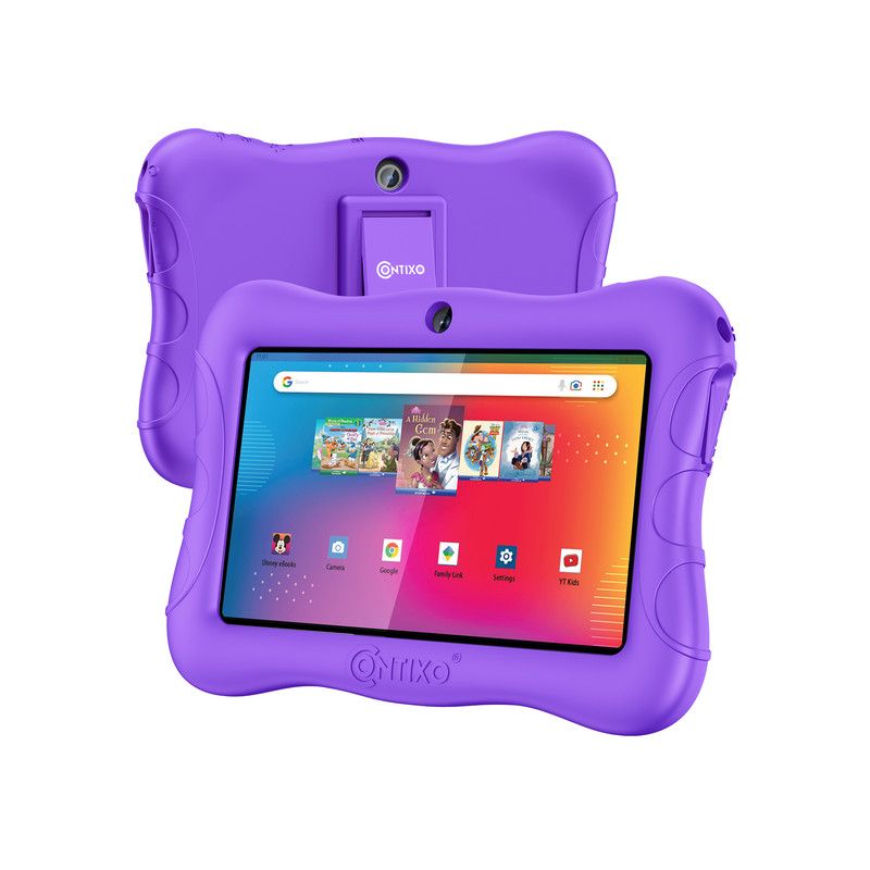 Contixo 7" Android Kids 32GB Tablet (2023 Model), Includes 50+ Disney Storybooks & Stickers, Protective Case with Kickstand, 3 of 19