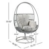 Chic Crate - Contemporary Reno Outdoor Wicker Swivel Lounge Chair with Durable Aluminum Frame and Stylish Design - 4 of 4