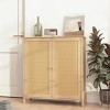 Modern Cabinet With  Doors and Adjustable Shelves,Mid-Century Kitchen Cabinet,Rattan Storage Cabinets,Dining Room Furniture-Maison Boucle - 2 of 4