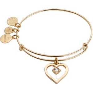 Alex and Ani Crystal in Heart Charm Bangle Bracelet - 1 of 3