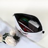 Unique Bargains Large Capacity Zipper Personalized Small Makeup Bag White - 2 of 4