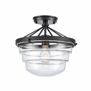 Elk Home Boyer 1 - Light Semi-Flush Mount in  Matte Black - 1 of 4