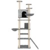 vidaXL Cat Tree Light Grey Engineered Wood, Plush, Sisal Extra Large - 3 of 4