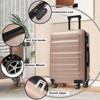 KTMBDW Luggage Sets with Spinner Wheels, Hardshell ABS Suitcase Set with TSA Lock, Lightweight Travel Suitcases (12"/20"/24"/28") - 3 of 4