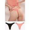 Smart & Sexy Women's Stretchiest EVER Dip Front Thong 2 Pack - 2 of 3