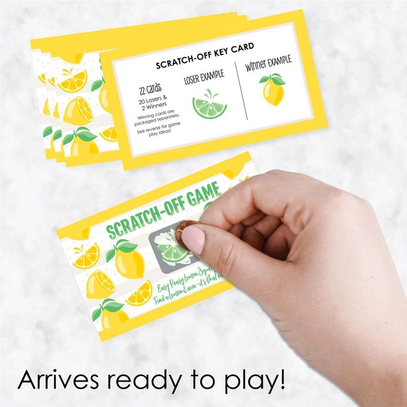Big Dot of Happiness So Fresh - Lemon - Citrus Lemonade Party Game Scratch Off Cards - 22 Count, 2 of 7