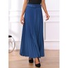 Allegra K Women's Flowy Pleated Elastic High Waist with Belt A-line Skirt - 3 of 4