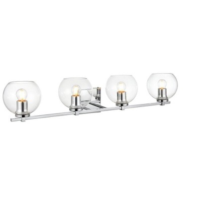 Elegant Lighting Juelz 4 light Chrome and Clear Bath Sconce
