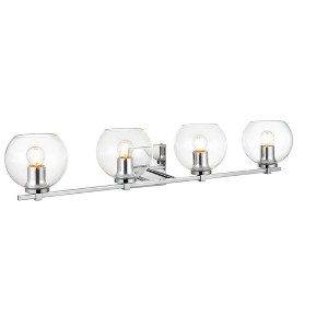 Elegant Lighting Juelz 4 light Chrome and Clear Bath Sconce - 1 of 4