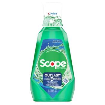 Crest Scope Outlast Mouthwash - Fresh Mint - 33.8 fl oz/1L