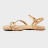 Women's Florence Embellished Ankle Strap Sandals with Memory Foam Insole - Universal Thread™ Tan - 2 of 4
