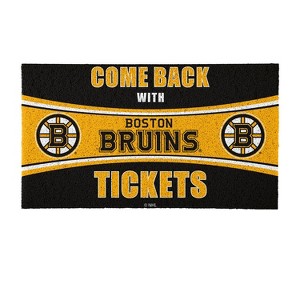 Evergreen Come Back with Tickets Boston Bruins 28" x 16" Woven PVC Indoor Outdoor Doormat - 1 of 4