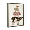 Stupell Industries Cow Sheep Pig and Chicken Barnyard Buds Stacked Farm Animals - 3 of 4