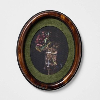 9"x11" Oval Frame Floral Wall Art - Threshold™ designed with Studio McGee