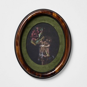 9"x11" Oval Frame Floral Wall Art - Threshold™ designed with Studio McGee - 1 of 3