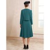 INSPIRE CHIC Women's Wedding Guest Sleeveless Crew Neck A-Line Midi Dress and Crop Cardigan Suit Set 2 Pcs - 4 of 4