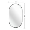 FONTOI Oval Mirrors, Metal Framed Mirror, Dressing Mirror for Bathroom Living Room Bedroom, Black, 20"*1.1"*28" - 3 of 4