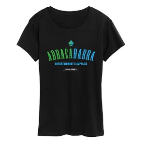 Women's The Black Phone Abracadabra Logo Short Sleeve Graphic T-Shirt - Black - 2X - 1 of 4