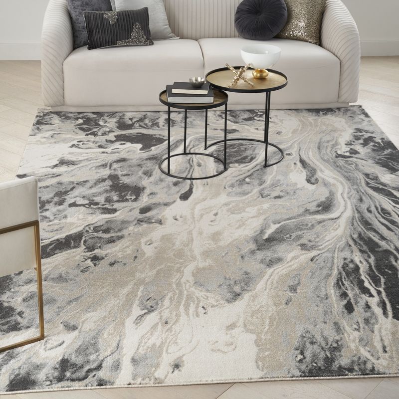 Inspire Me Home Decor Elegance Modern Marbled Indoor Area Rug, 2 of 9