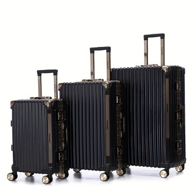 Vynxaria 3-Piece Luggage Set ¨C Stylish & Durable PC+Aluminum Frame with Password Lock