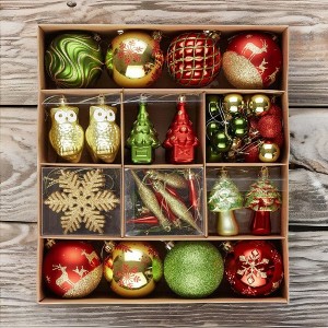 80pc Super Large Enchanted Christmas Forest Ornament Bundle, Set of Glittered Baubles, Snowflakes, Colored Icicles and Trees| OrnamentallyYou - 1 of 4