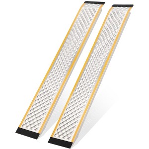 Aluminum Shed Ramps 2PCS, Lightweight Loading Ramps with Anti-Slip Rubber Pads for Motorcycle, Tractor, Trucks, Lawn Mower - 1 of 4