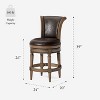 Maven Lane Pullman Swivel Counter Height Stool with Faux Leather 26" - 2 of 4