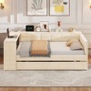 CAVINAS Linen Upholstered Platform Bed Frame with Storage Shelves & Drawers, Charging Station Beds with Headboards, Pine Wood Bed Frame for Bedroom - 2 of 4