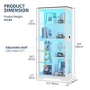 Fredees Glass Door Display Cabinet, 67.8" Adjustable Display Shelf with Curio Cabinet, Tall Bookcase with LED Lights & Motion Sensor for Toys & Books - 2 of 4